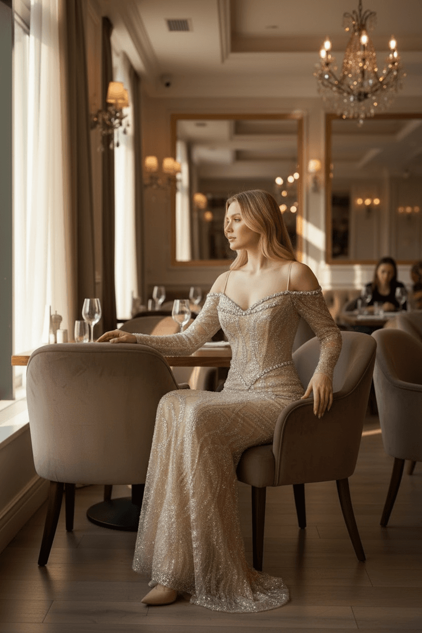 Rochie Bej Perle